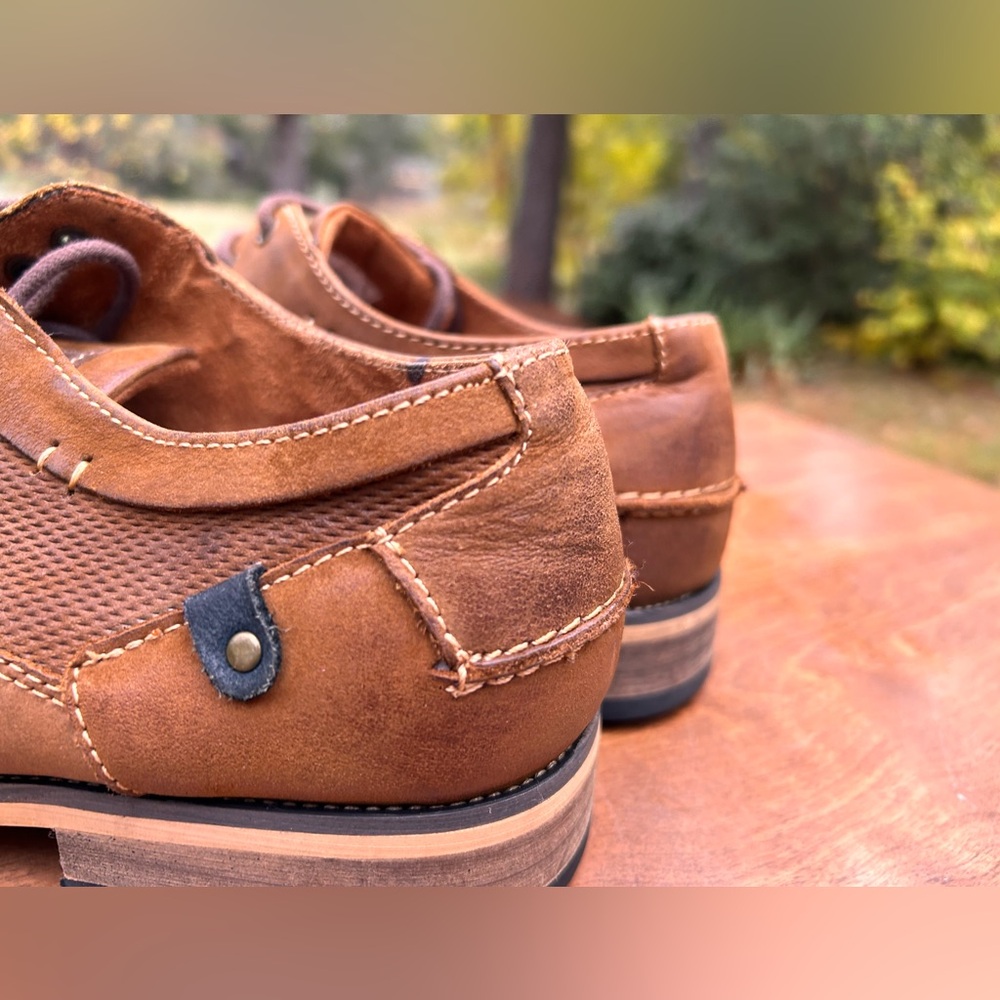 Steve Madden Classic Brown Leather Men's Shoes Size 9.5 - Picture 6 of 16